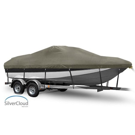 Eevelle Boat Cover DECK BOAT Walk Thru Windshield Inboard Fits 23ft 6in L up to 102in W Khaki SCDKWT23102-KHA